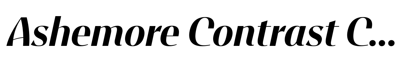 Ashemore Contrast Condensed Bold Italic